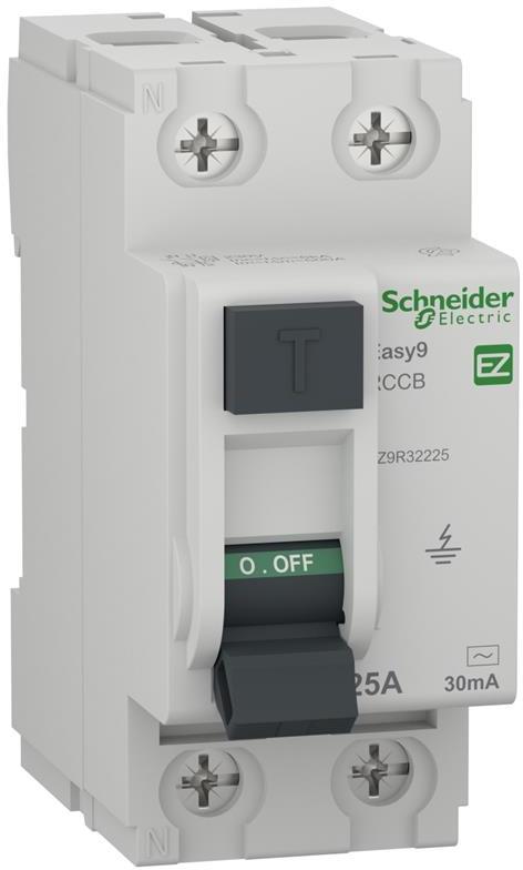 ДТЗ Easy 9 2P 25A 30mA тип AC 6kA 2 мод. SE