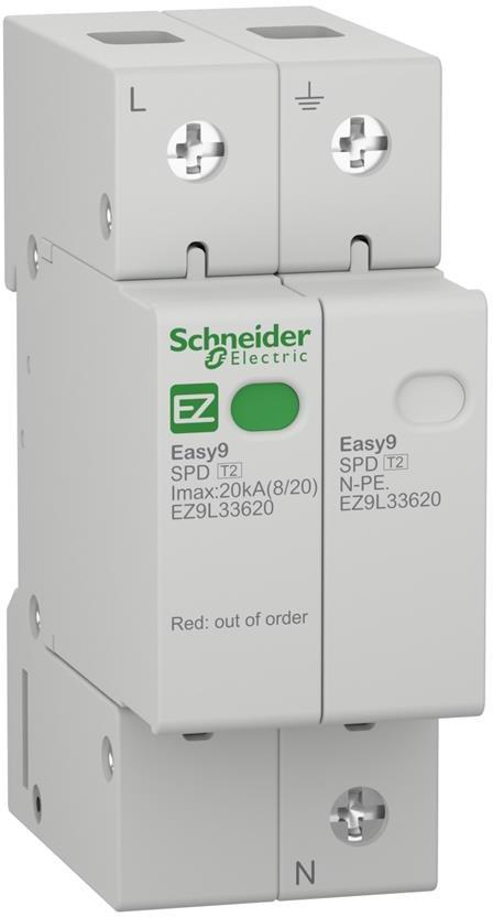 Катоден отводител тип 2 Easy 9 20kA 275V 1P+N SE