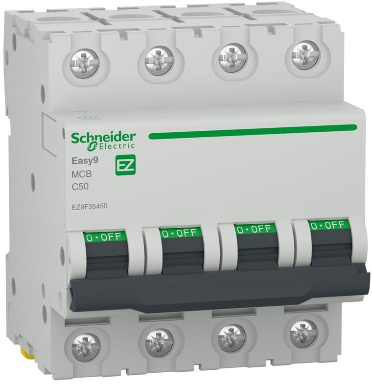 Автоматичен прекъсвач Easy 9 4P 50A крива C 6kA SE