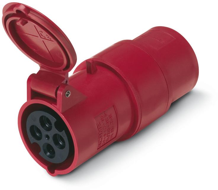 Индустриален адаптер от евро щепсел 3P+N+Е 16A към евро контакт 3P+Е 16A серия Adapto Scame