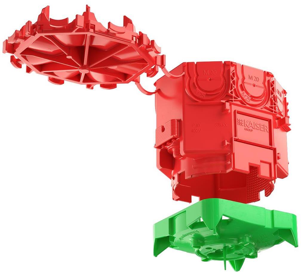 Конзолна кутия за бетон в таван B1, с изход осветление Ø35мм, дълбочина 95мм, Kaiser