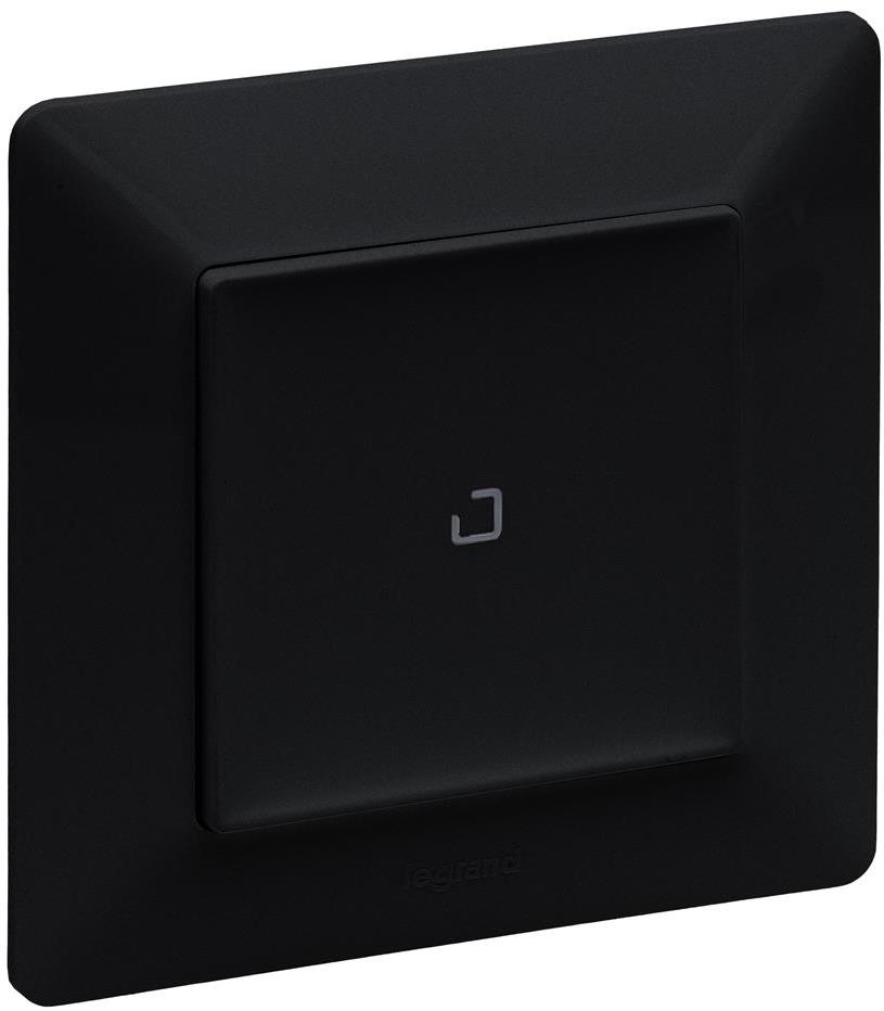 Ключ/димер Smart ЖИЧЕН изисква неутрала Valena Life Черен с рамка Legrand с Netatmo