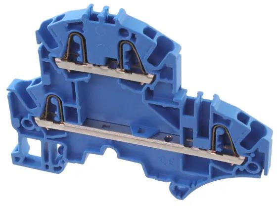 Редова клема ДВУРЕДОВА синя 2.5мм2 ZK2.5-D2-BL серия SNK ABB