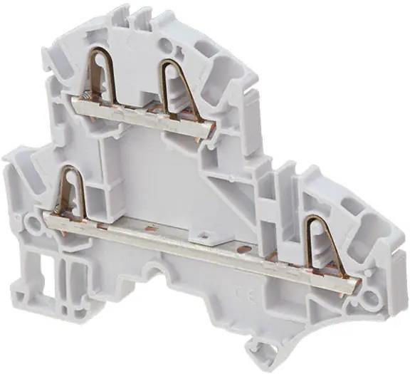 Редова клема ДВУРЕДОВА сива 2.5мм2 ZK2.5-D2 серия SNK ABB