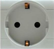 Контакт шуко 16А EVOLUTION 2 мод. цвят СИВ Scame