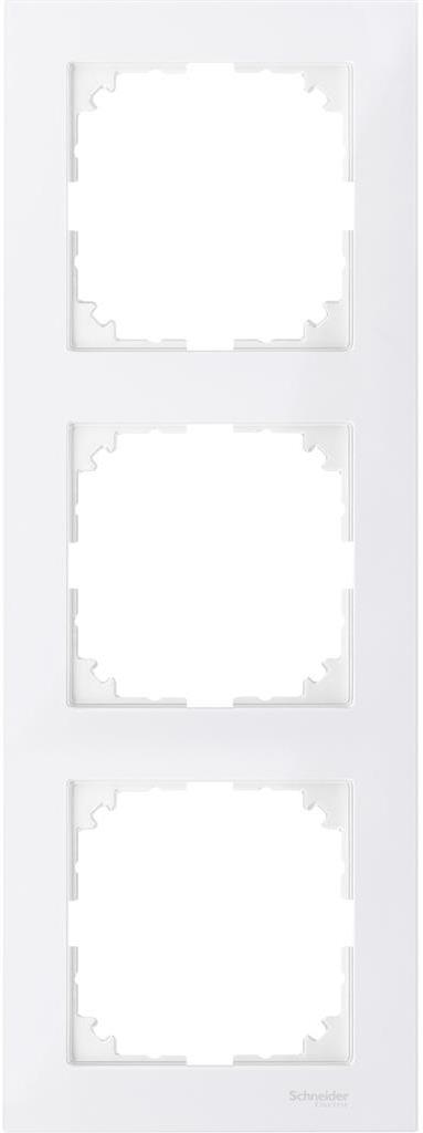 Рамка 3х цвят Полярно бял, M-Pure System M  Merten SE