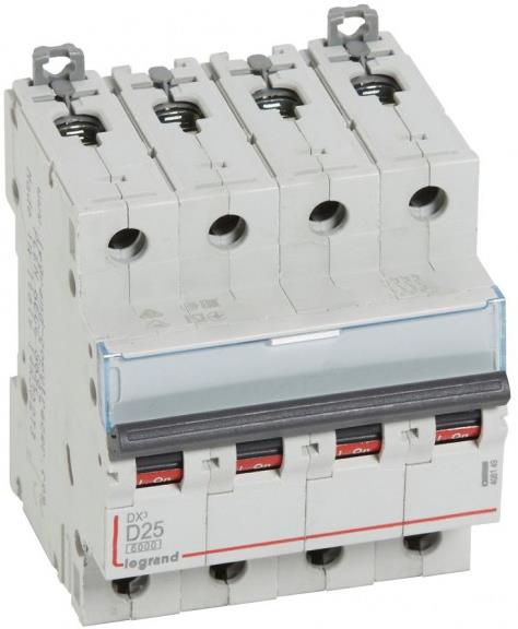 Автоматичен прекъсвач DX3 4P 25A крива D 6kA Legrand