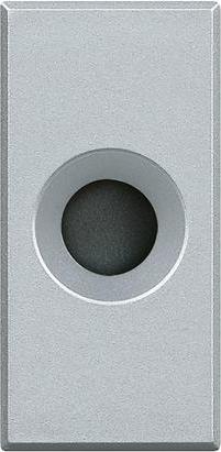 Празен модул с отвор ф9,5мм 1 мод. цвят Алуминий Axolute Bticino