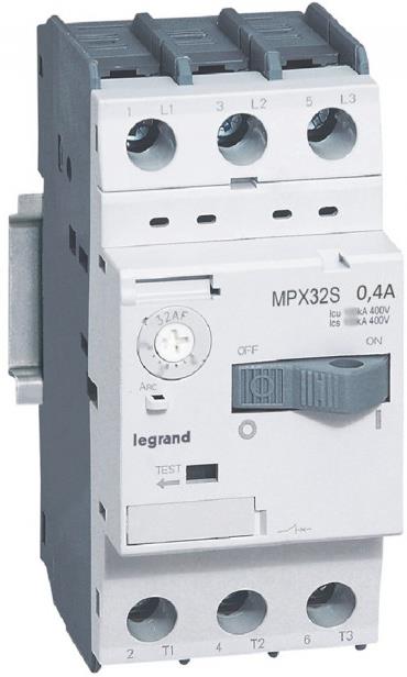 Моторна защита MPX3-32S 0.09kW TM 0.25-0.4A 100kA Legrand