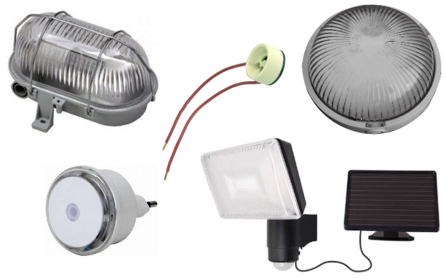 Осветителни тела, прожектори и фасунги GAO