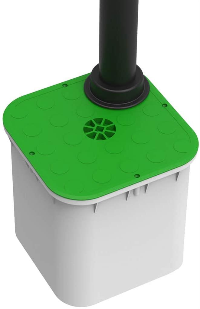 Шахта POLIbox 250х250мм h=250мм капак 300кг ЗЕЛЕН за стълб Ø60мм Arnocanali