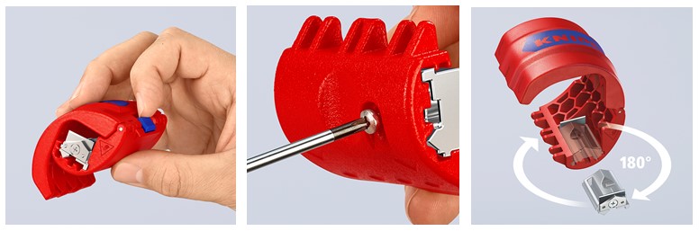 Инструмент за рязане на тръби BiX, Ø20-50мм, червена ръкохватка 72мм, Knipex