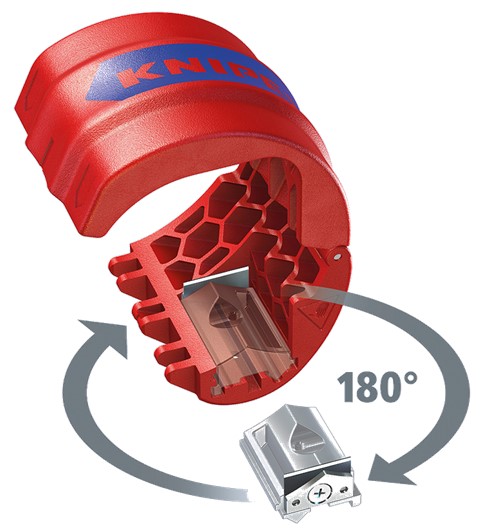 Инструмент за рязане на тръби BiX, Ø20-50мм, червена ръкохватка 72мм, Knipex