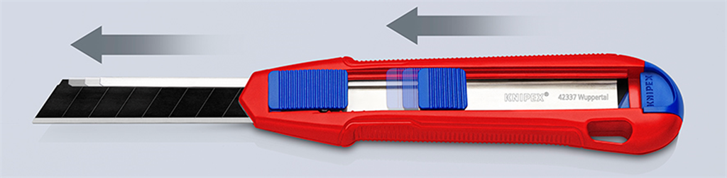 Макетен нож с магнезиев корпус Cutix, стабилизационна шина и 2 резервни ножчета, Knipex