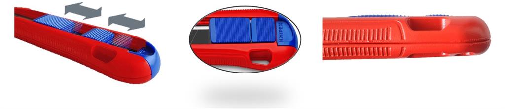 Макетен нож с магнезиев корпус Cutix, стабилизационна шина и 2 резервни ножчета, Knipex