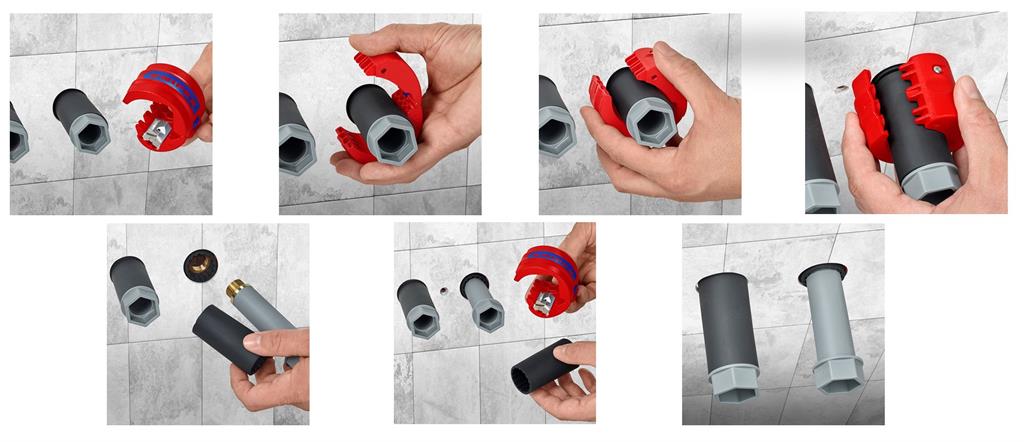 Инструмент за рязане на тръби BiX, Ø20-50мм, червена ръкохватка 72мм, Knipex