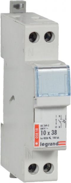 Разединител стопяем предпазител 1P+N 10X38 mm 1мод. Legrand