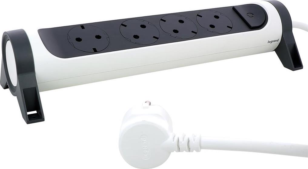 Разклонител БЯЛ 4x2P+E с кабел 1.5 метра / 3x1.5мм2 Premium NEW Legrand