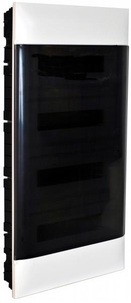 Табло за СКРИТ монтаж в гипсокартон 4x18 мод. Practibox S с прозрачна врата и Н и РЕ клеми Legrand