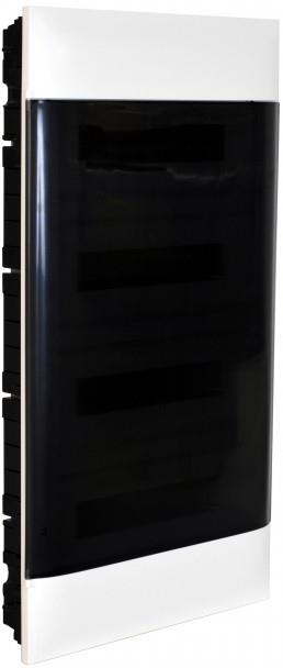 Табло за СКРИТ монтаж в гипсокартон 4x12 мод. Practibox S с прозрачна врата и Н и РЕ клеми Legrand