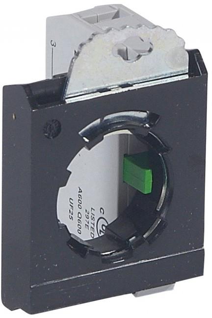 Основа 3х с контактен блок 1NO Ø22mm Osmoz Legrand