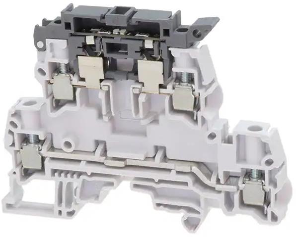 Редова клема ДВУРЕДОВА сива 4мм2 с предпазител 24V ZS4-D2-SF1-R1 серия SNK ABB