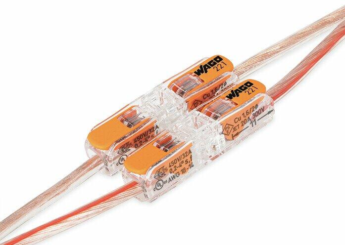 Бърза връзка отваряема Inline 2х0,2-4мм2 (60бр.) за гъвкав/твърд проводник 32A 450V Wago