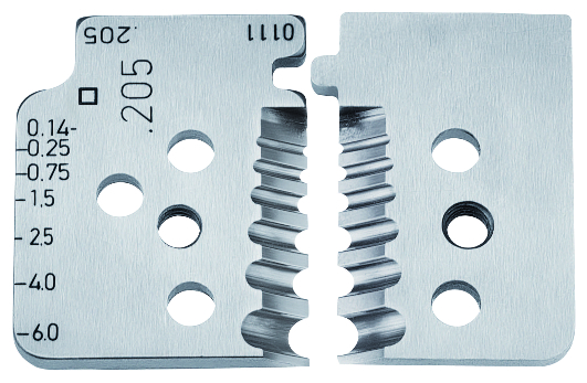 Резервна челюст за клещи заголващи прецизни (K121206), жило Ø0.14-6мм, Knipex