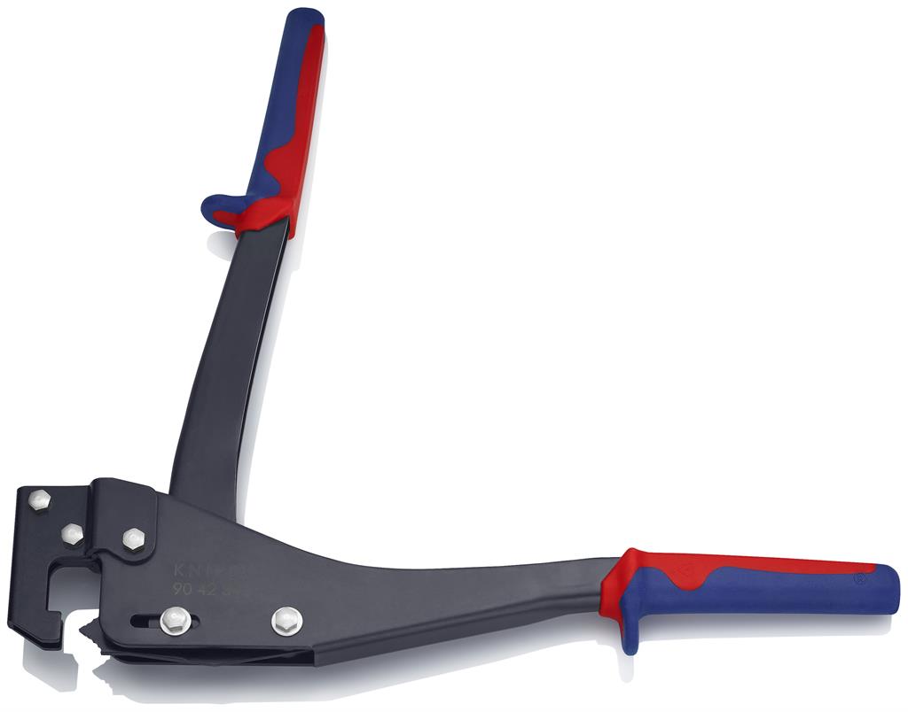 Щанца за ламарина, полирана, синьо-червена ръкохватка 340мм, Knipex