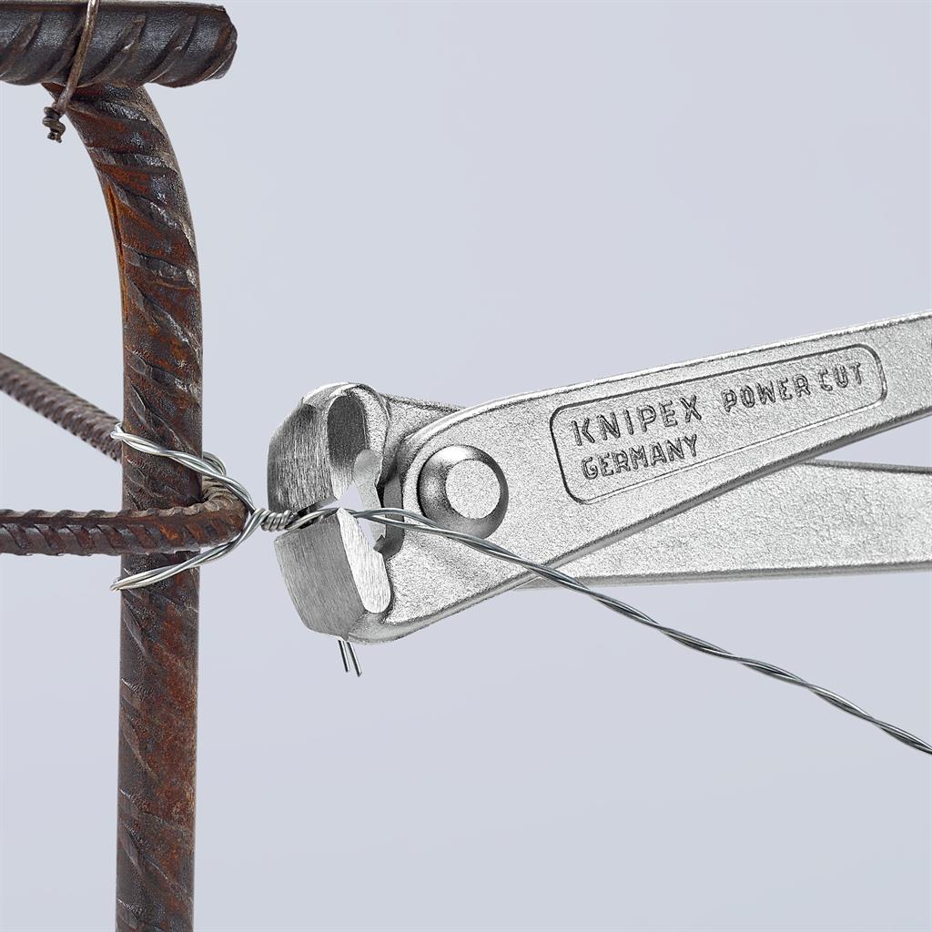 Клещи за рязане на арматурна тел усилени, поцинковани, ръкохватка 300мм, Knipex