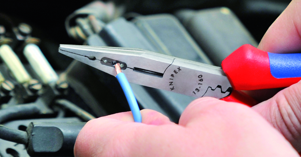 Клещи инсталаторски, синьо-червена ръкохватка 160мм, Knipex