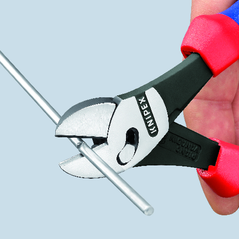 Клещи диагонални резачки усилени TwinForce, синьо-червена ръкохватка 180мм, Knipex