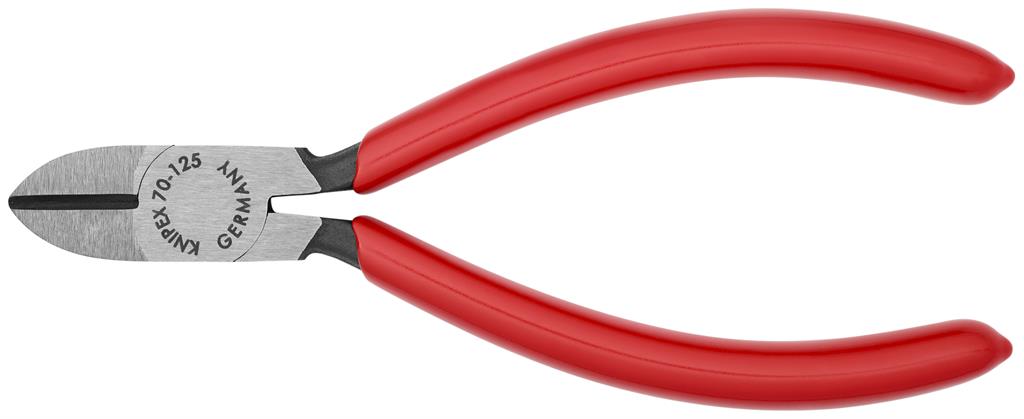 Клещи диагонални резачки, червена ръкохватка 125мм, Knipex