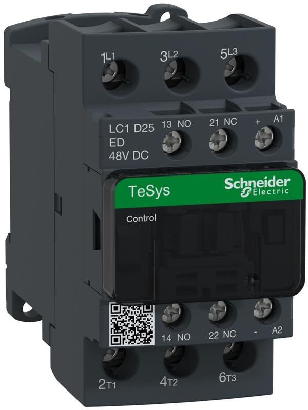 Контактор TeSys D 3P 11kW (25A AC-3) 1NO-1NC 48V DC SE