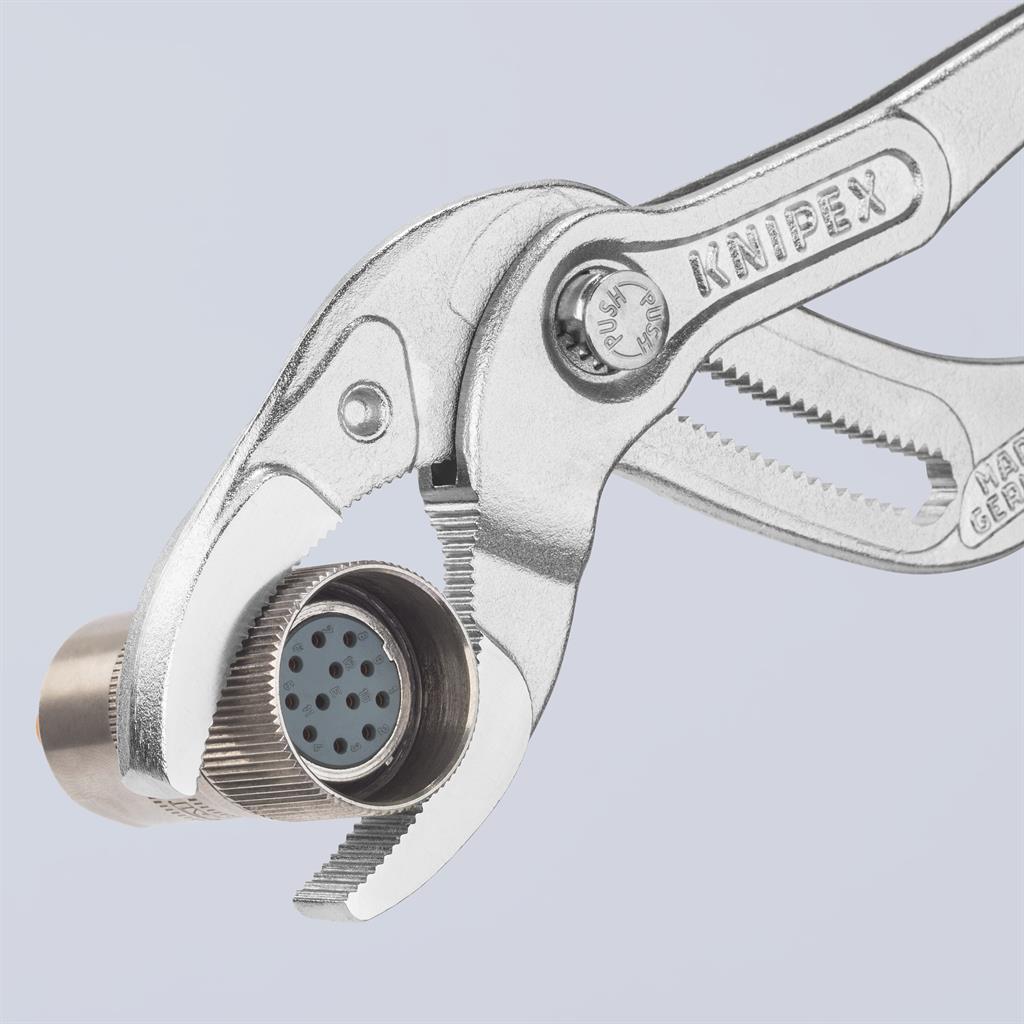 Клещи за сифони и ВиК връзки, хромирани, червена ръкохватка 250мм, Knipex