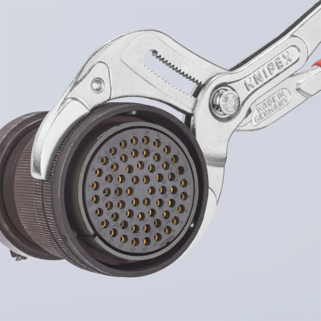 Клещи за сифони и ВиК връзки, хромирани, червена ръкохватка 250мм, Knipex