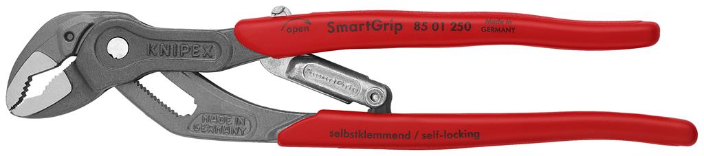 Клещи раздвижени SmartGrip, червена ръкохватка 250мм, Knipex