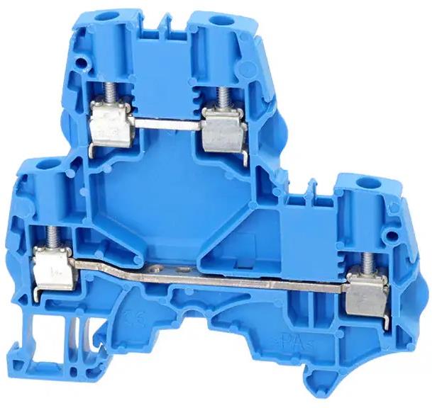 Редова клема ДВУРЕДОВА синя 4мм2 ZS4-D2-BL серия SNK ABB