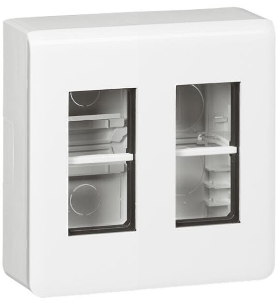 Моноблок 2x4 мод. за повърхностен монтаж цвят бял Mosaic NEW Legrand