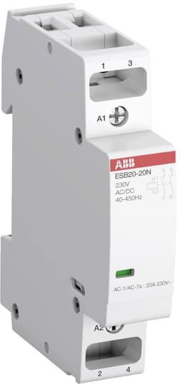 Модулен контактор ESB 20A 1NO-1NC 24ac/dc 1 мод. ABB