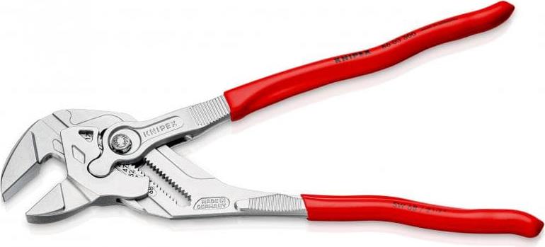 Клещи раздвижени, хромирани, червена ръкохватка 300мм, Knipex
