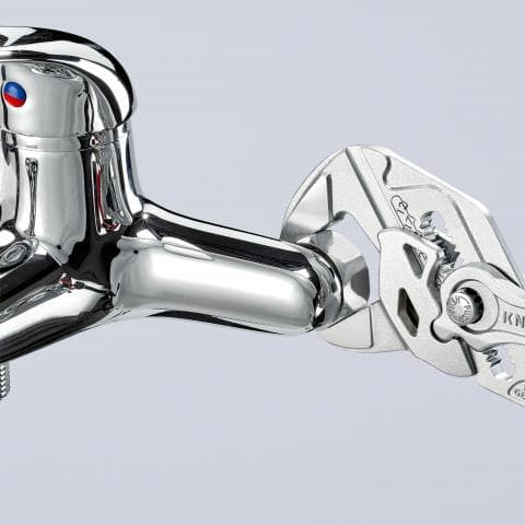 Клещи раздвижени, хромирани, червена ръкохватка 250мм, Knipex