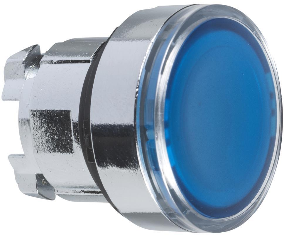Глава за бутон син светещ, за етикет SE