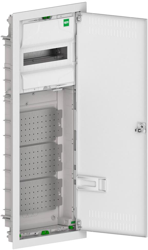 Табло КОМБИНИРАНО за скрит монтаж MSF 1x12 + LV3 с вентилирана метална врата EPN