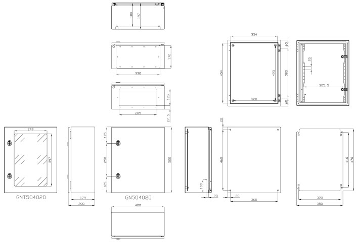 Метално табло 500х400х200мм с плоча IP66 IK10 ARGENTA IDE