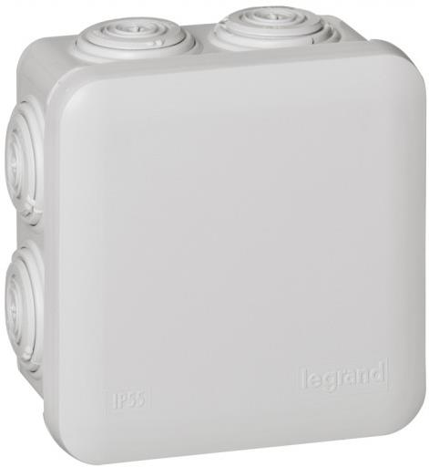 Разклонителна кутия открит монтаж 80x80x45мм IP55 цвят Сив Plexo Legrand