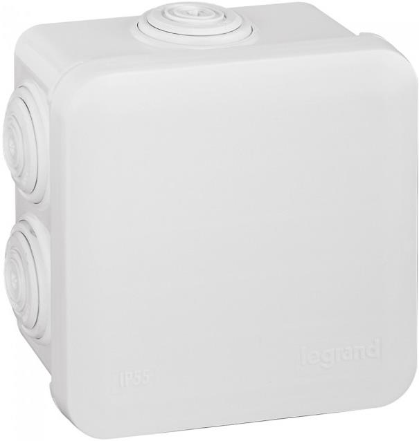 Разклонителна кутия открит монтаж 80x80x45мм IP55 цвят Бял Plexo Legrand
