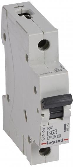 Автоматичен прекъсвач RX3 1P 63A крива В 6kA Legrand