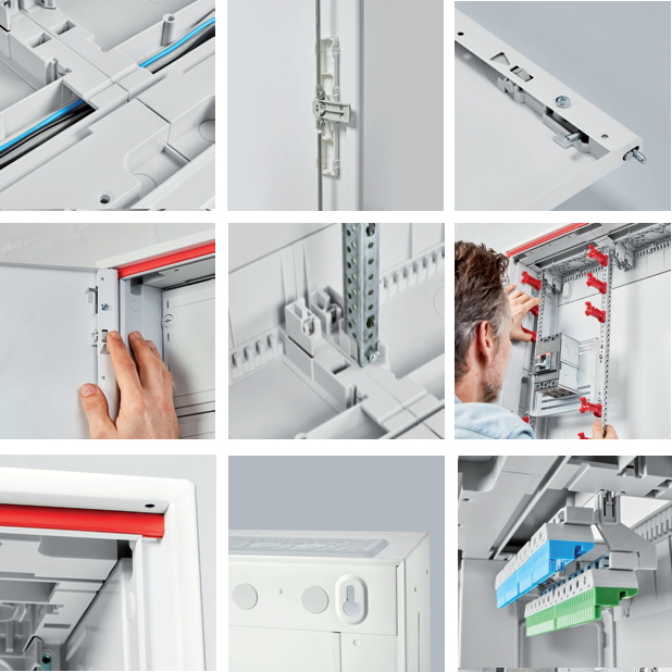 Табло за открит монтаж ComfortLine 4х24мод. CA24V с плътна метална врата IP44 и Н и РЕ клеми ABB