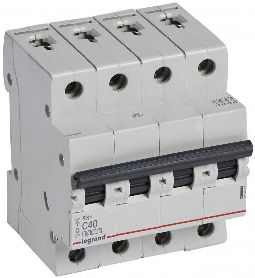 Автоматичен прекъсвач RX3 4P 40A крива С 6kA MC Legrand